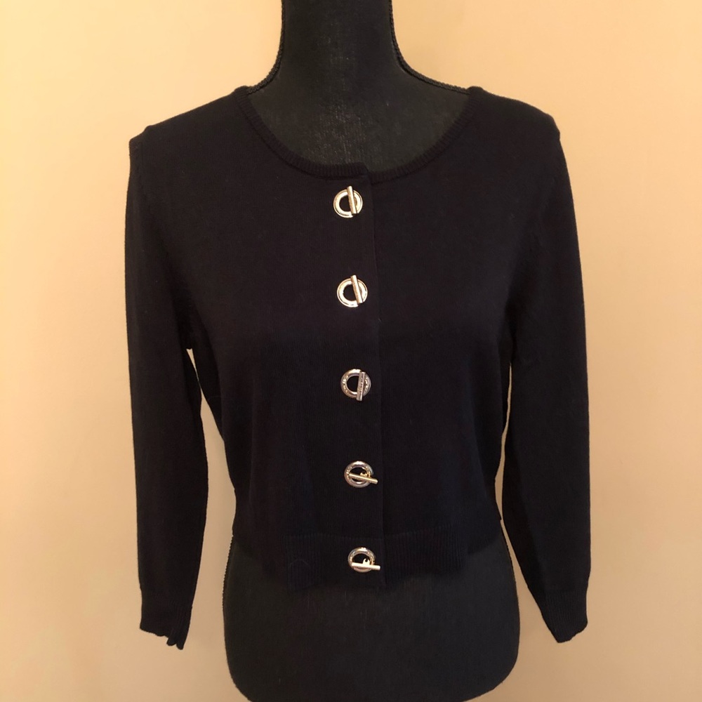 NWOT Black Calvin Klein Toggle Top Large